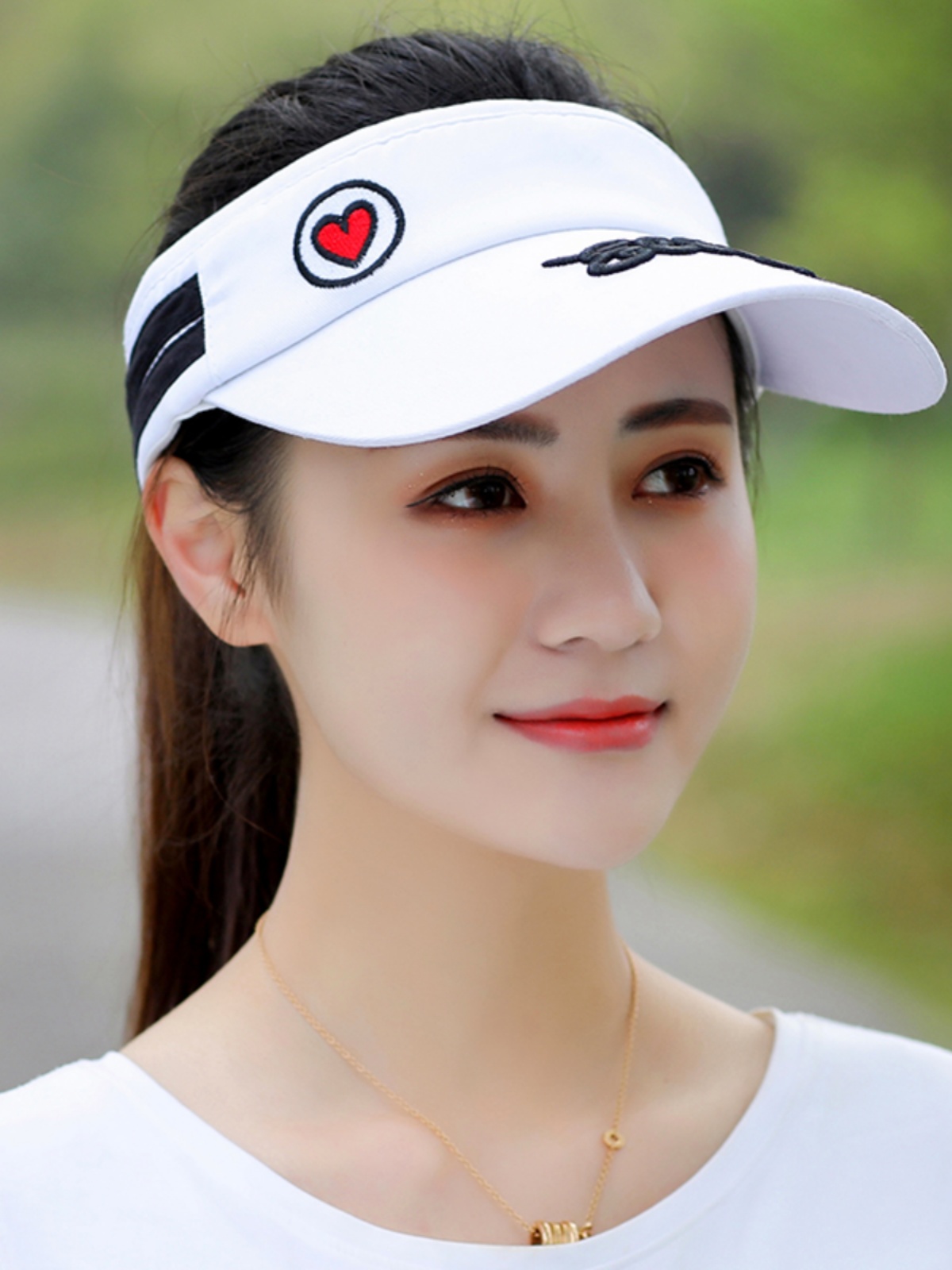 帽子 レディース スポーティサンバイザー