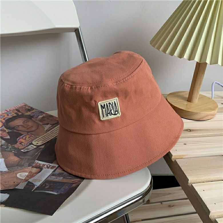 アウトドア　帽子 シンプル刺繍バケットハット