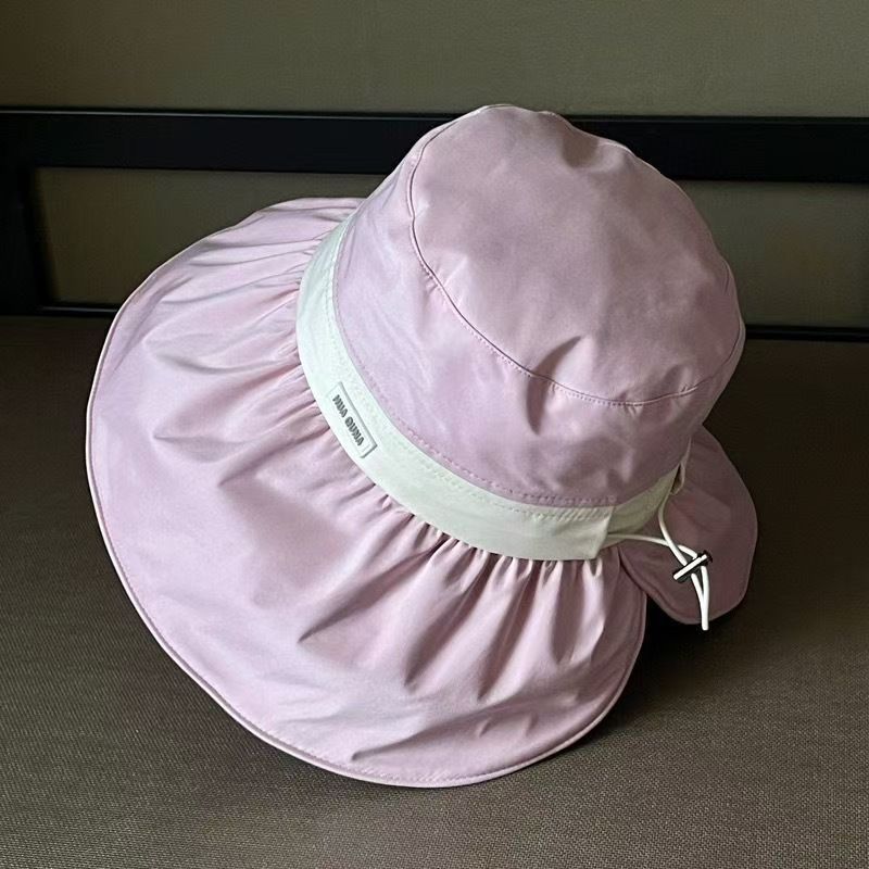 アウトドア　帽子 日よけつば広バケットハット