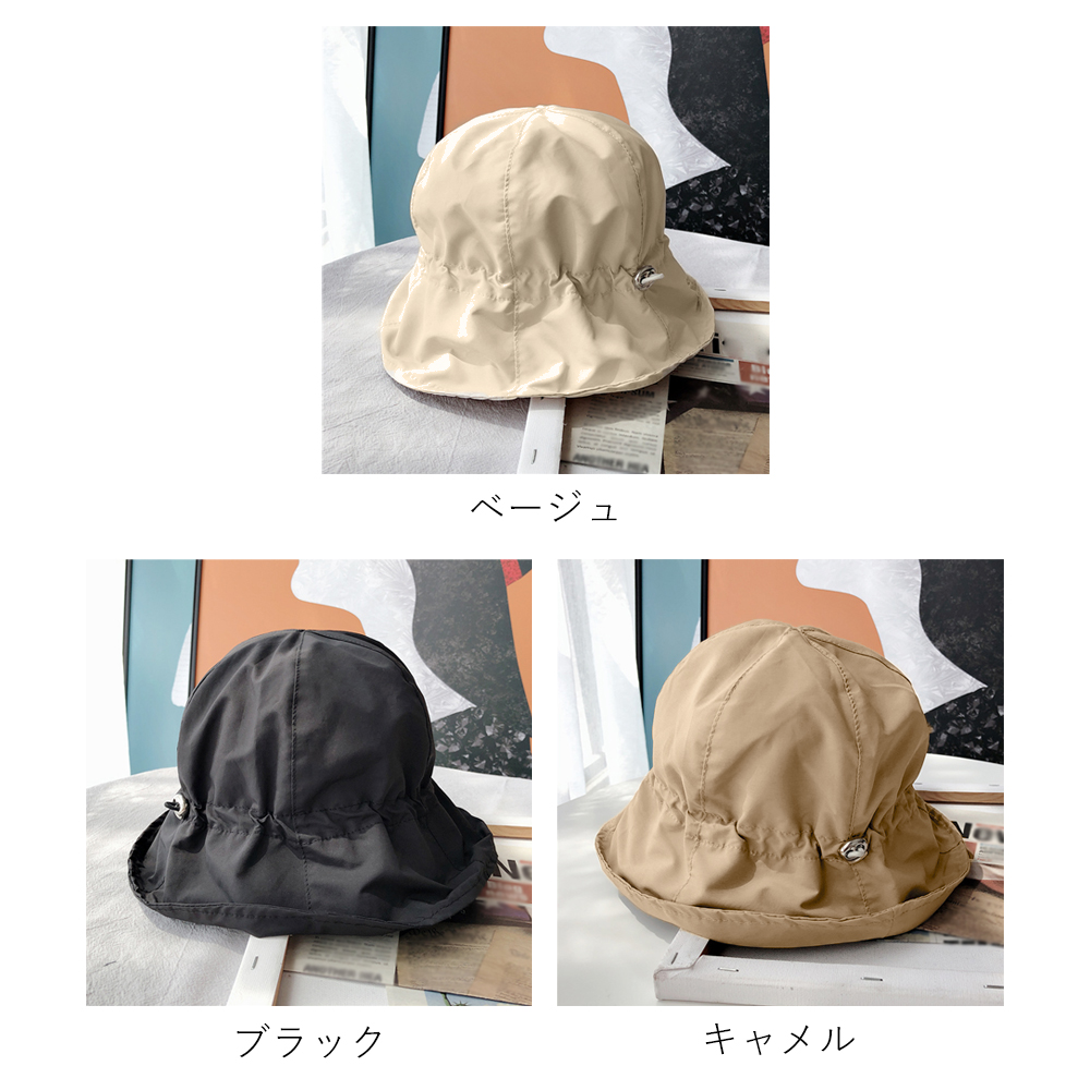 アウトドア　帽子 紫外線対策バケットハット つば広折り畳み式日除け帽子