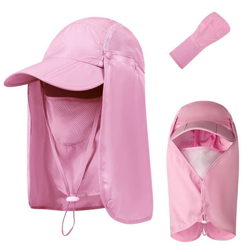 アウトドア　帽子 多機能日よけ帽子 首元ガード付き 男女兼用 折りたたみ式