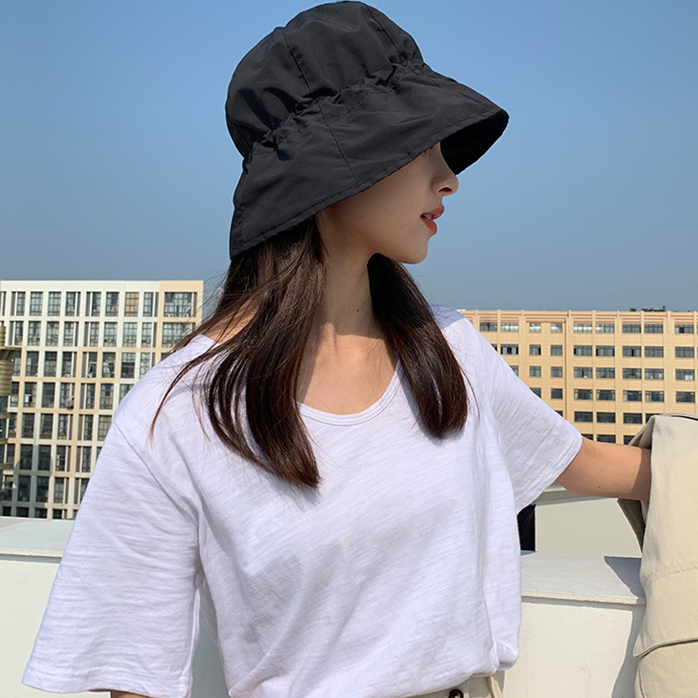アウトドア　帽子 紫外線対策バケットハット つば広折り畳み式日除け帽子