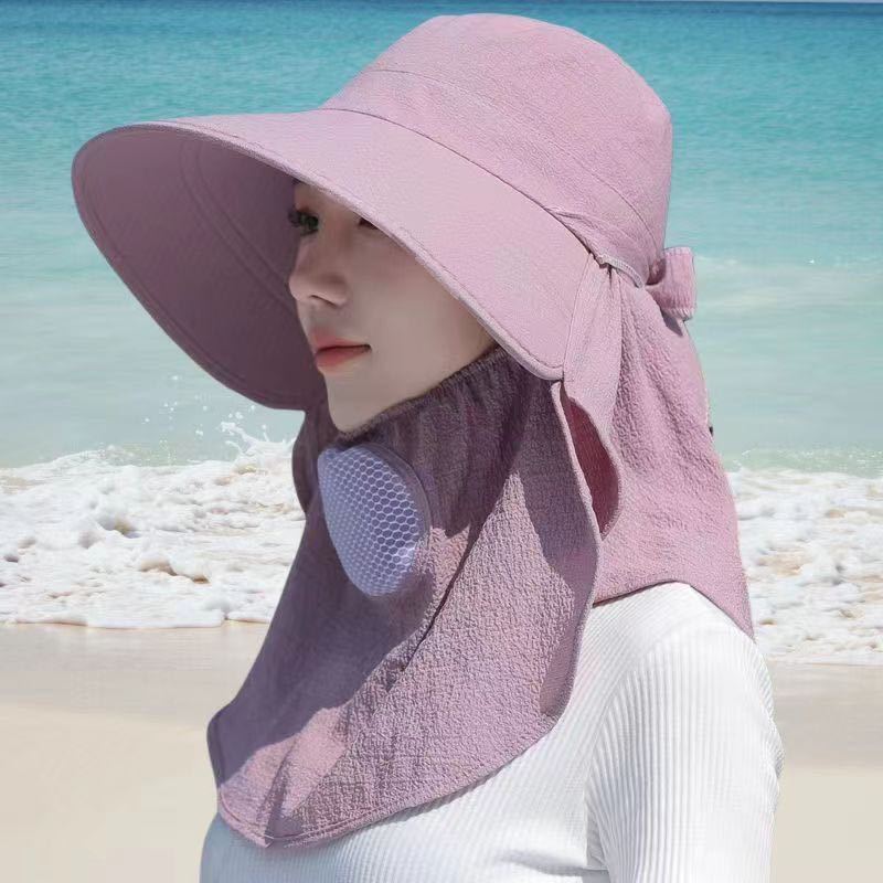 アウトドア　帽子 首元ガード付き サンシェードハット