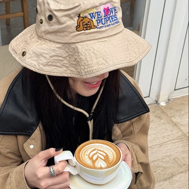 アウトドア帽子 ハット わんこ柄 アウトドア バケットハット