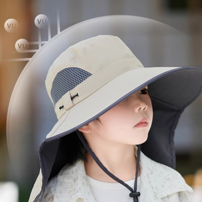 アウトドア　帽子 日よけ首元ガード付き冒険ハット