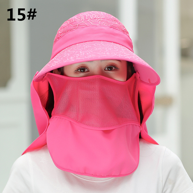 アウトドア　帽子 女性用多機能日除け帽子　紫外線対策　農作業にも