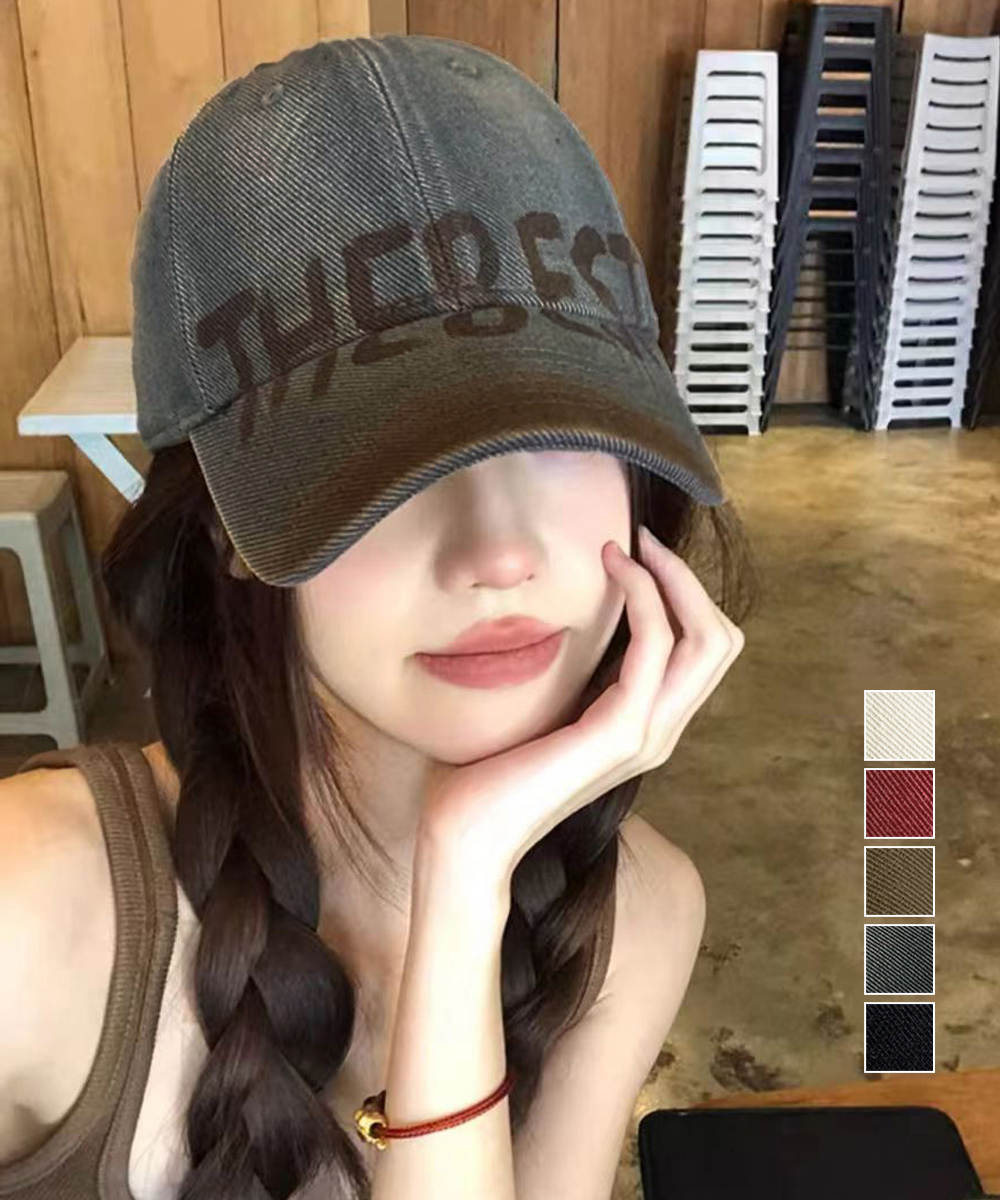 アウトドア　帽子 野球帽 文字ロゴ 小顔効果 深めキャップ