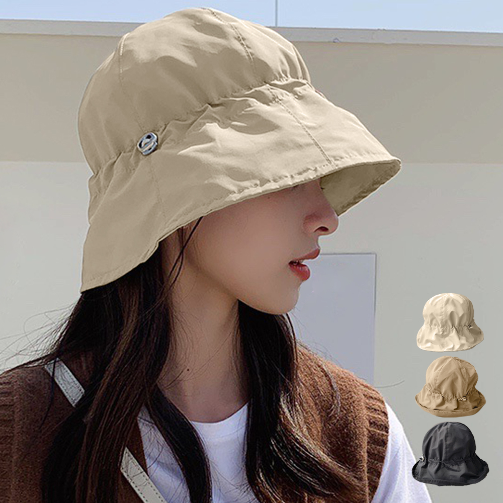 アウトドア　帽子 紫外線対策バケットハット つば広折り畳み式日除け帽子