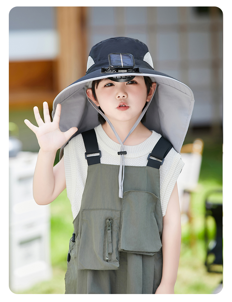 アウトドア　帽子 日よけ首元ガード付き冒険ハット