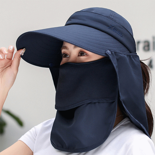 アウトドア　帽子 女性用多機能日除け帽子　紫外線対策　農作業にも