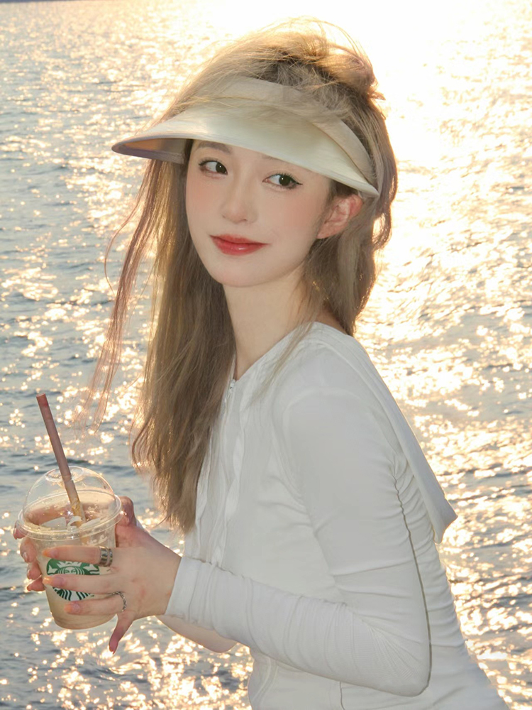 アウトドア　帽子 爽やか海辺サンバイザー