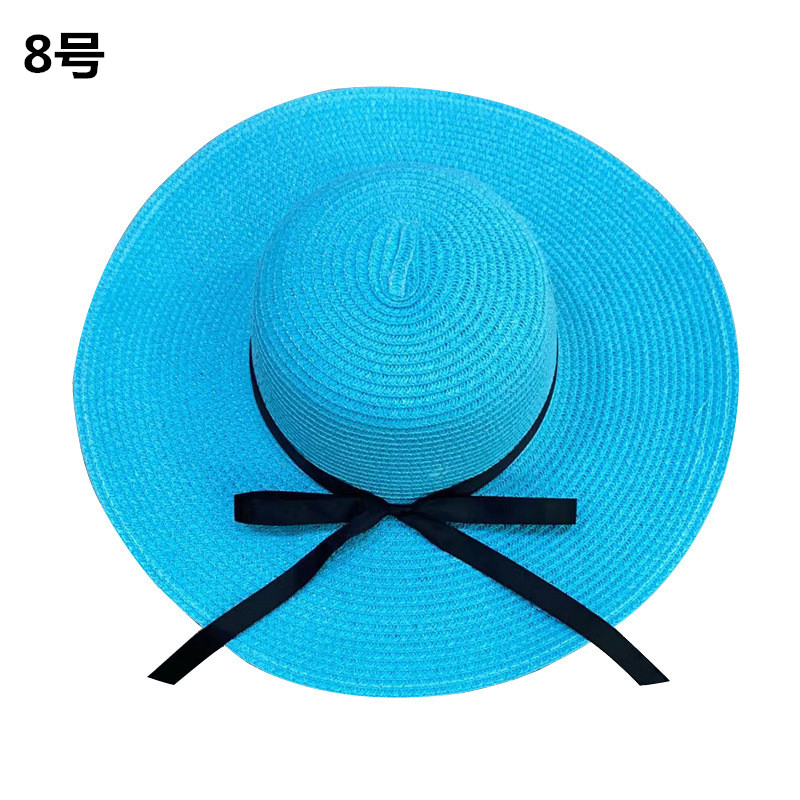 アウトドア　帽子 つば広麦わら帽子 日よけ草編みハット 折りたたみ可能