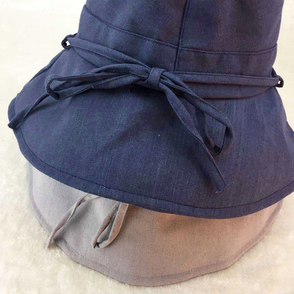 アウトドア　帽子 折りたたみ式リボン付きバケットハット春夏