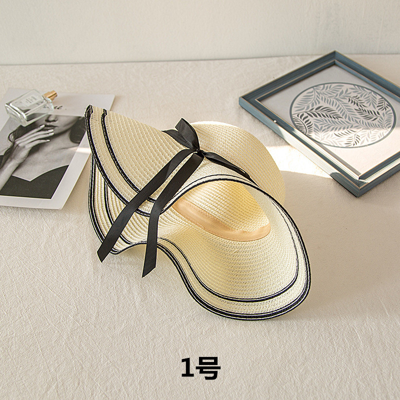 アウトドア　帽子 麦わら帽子 つば広 折りたたみ 日よけ 草編み 女性用