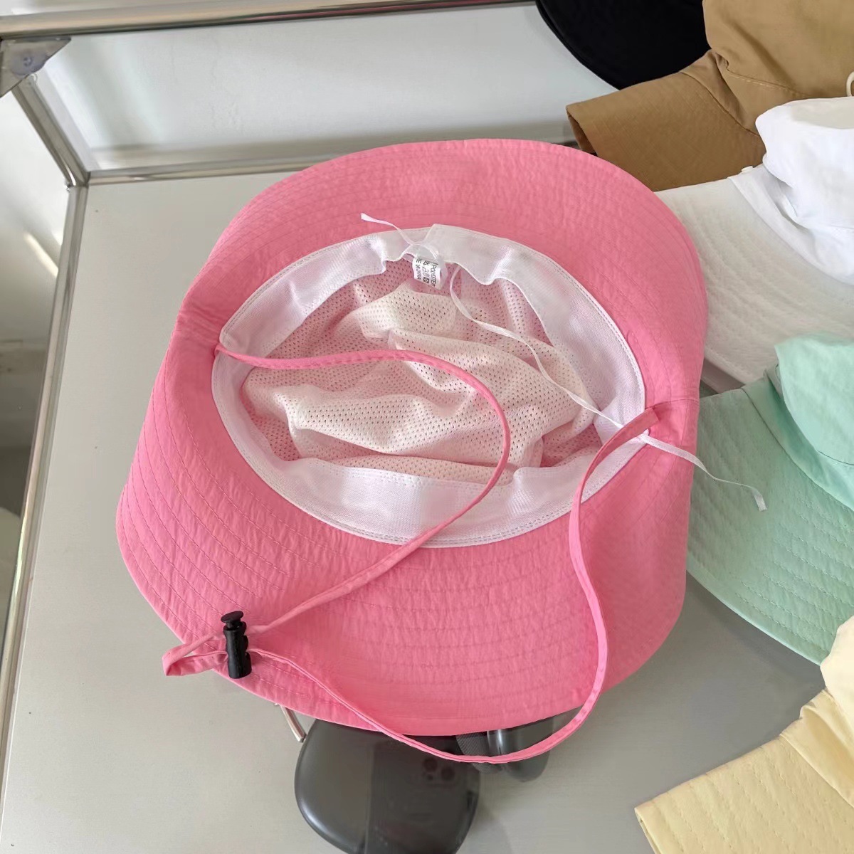アウトドア　帽子 リボン刺繍 サファリハット
