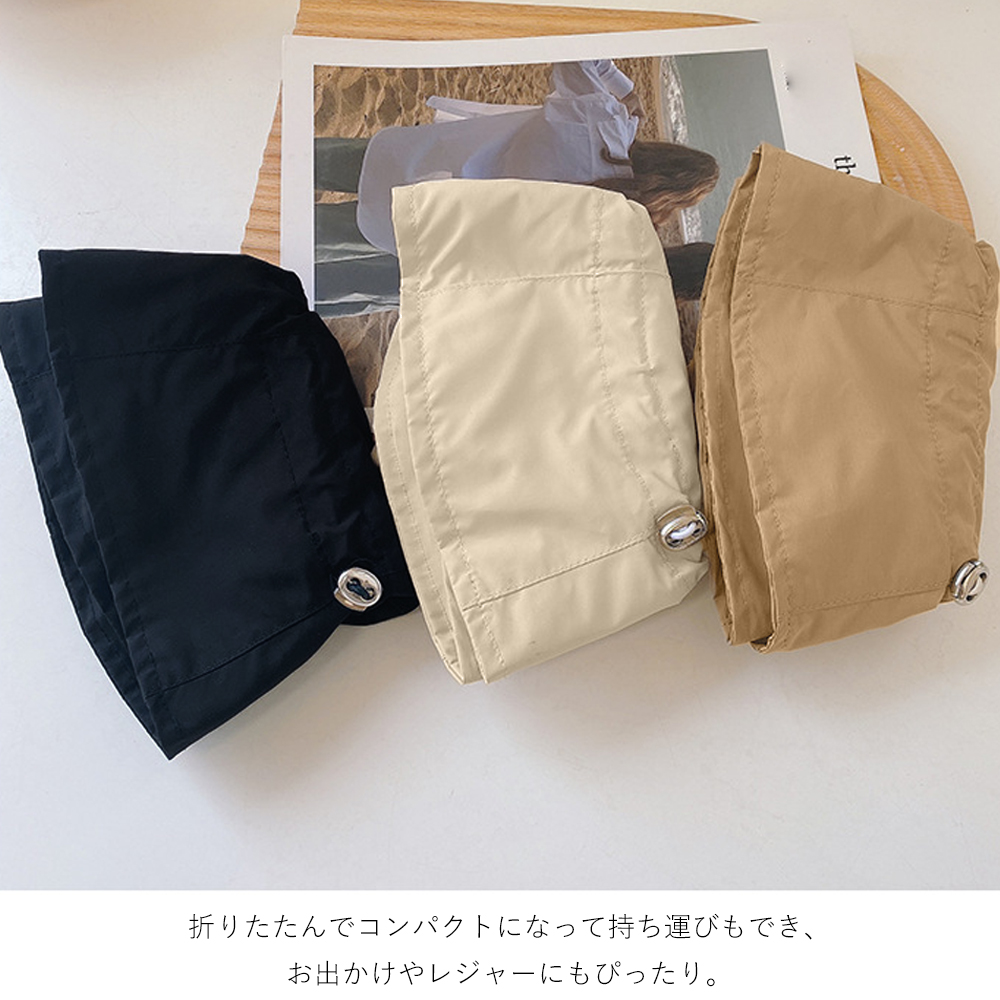 アウトドア　帽子 紫外線対策バケットハット つば広折り畳み式日除け帽子