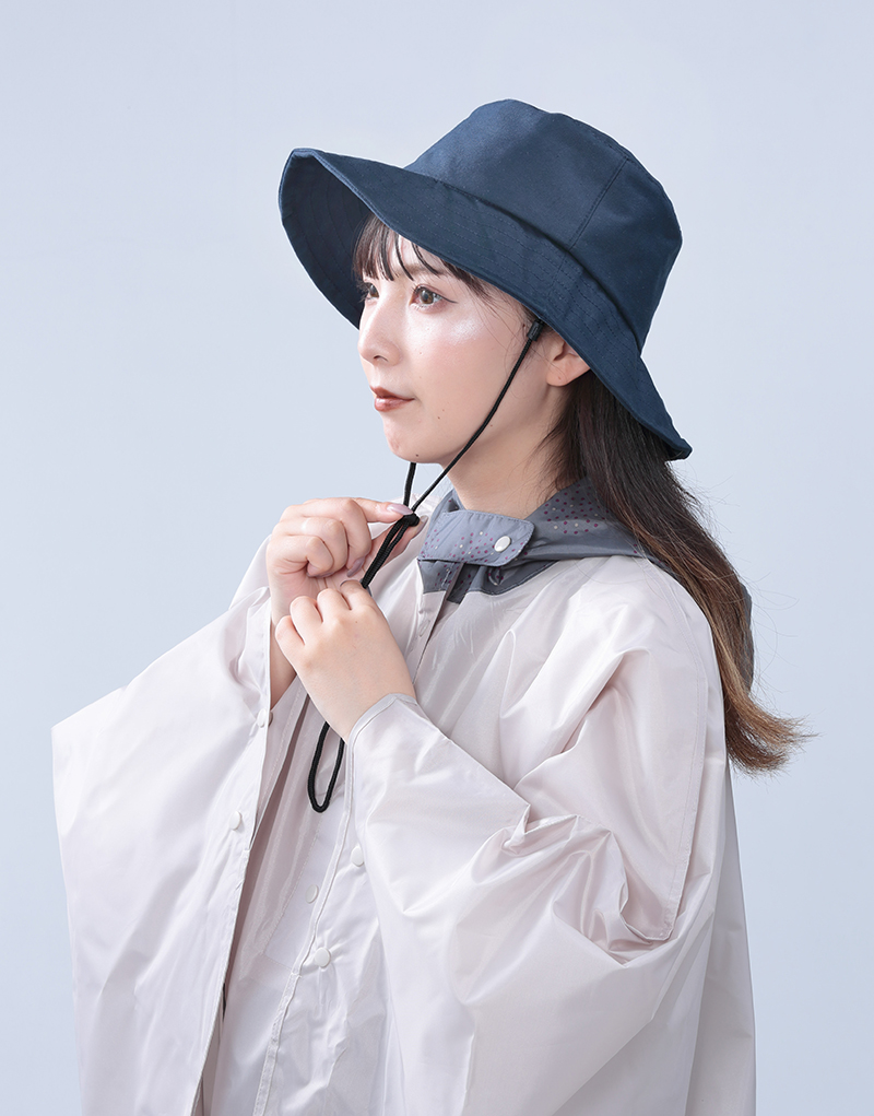 アウトドア　帽子 防水撥水バケットハット 折りたたみ雨帽子