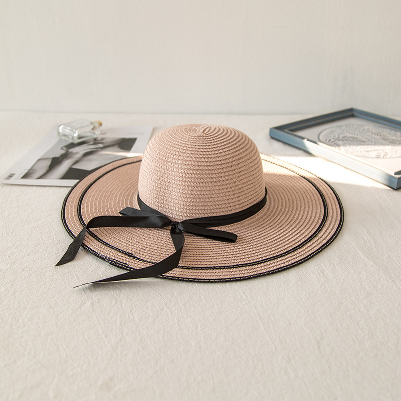 アウトドア　帽子 麦わら帽子 つば広 折りたたみ 日よけ 草編み 女性用