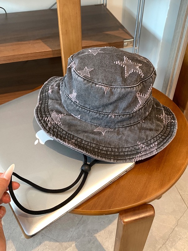 アウトドア　帽子 水洗い加工デニム帽子 女性用 幅広つば 紫外線対策 登山用