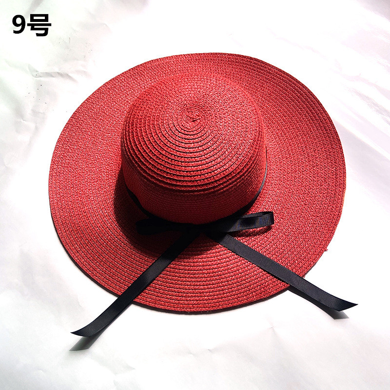 アウトドア　帽子 つば広麦わら帽子 日よけ草編みハット 折りたたみ可能