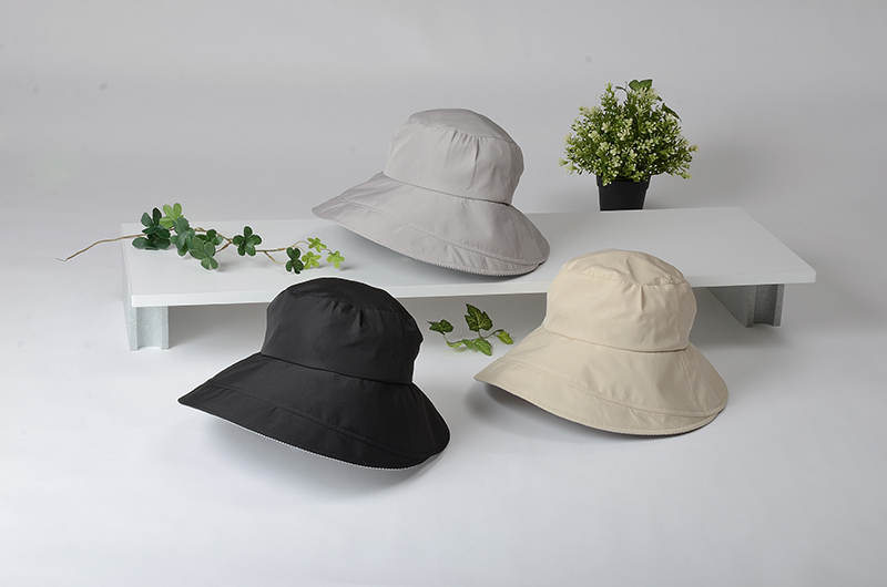 アウトドア　帽子 小顔効果抜群　撥水機能付きつば広帽子