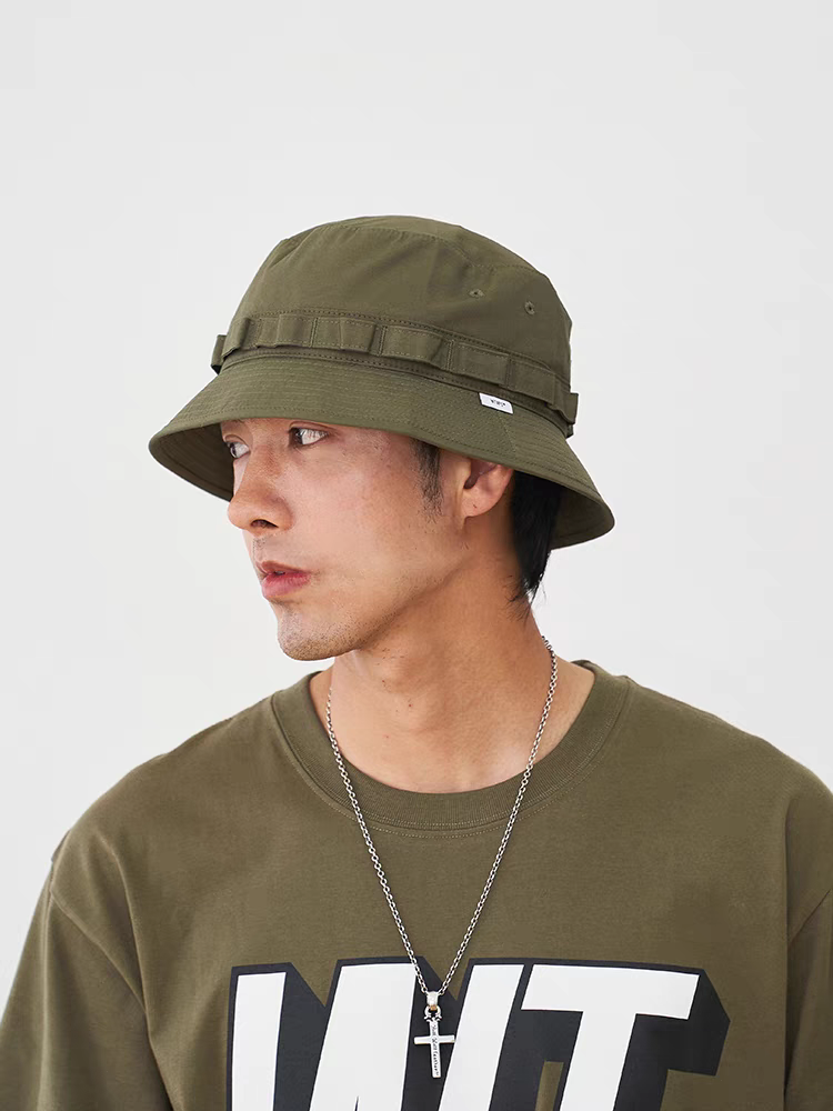 アウトドア　帽子 ミリタリーテイスト バケットハット