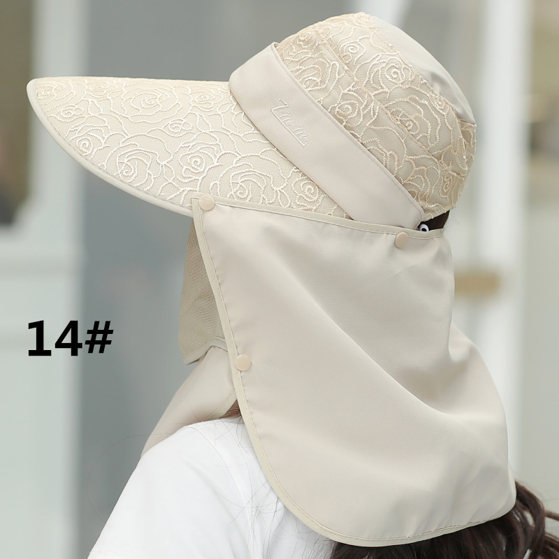 アウトドア　帽子 女性用多機能日除け帽子　紫外線対策　農作業にも