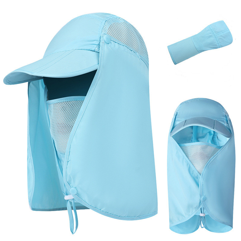 アウトドア　帽子 多機能日よけ帽子 首元ガード付き 男女兼用 折りたたみ式