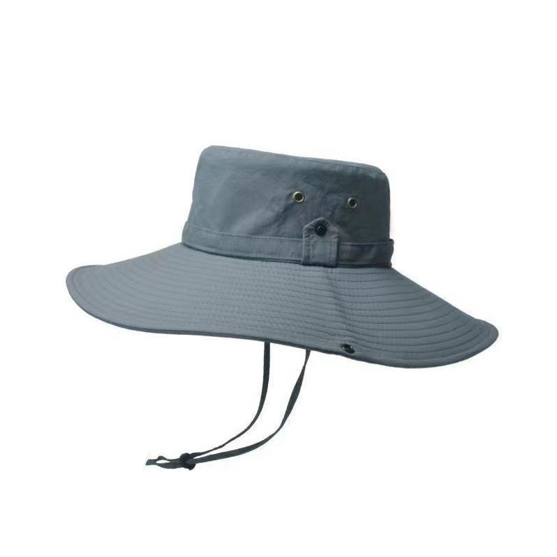 アウトドア　帽子 新作 男性用 紫外線防止 つば広 ハット あごひも付き 登山用