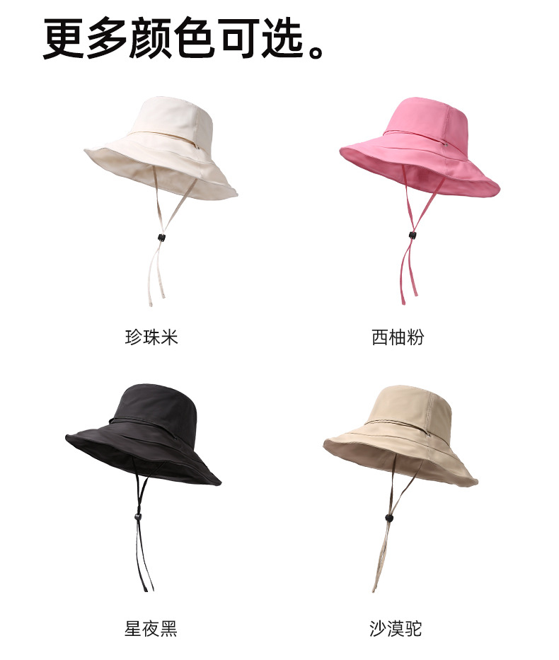 アウトドア　帽子 紐付き日よけ広つばハット