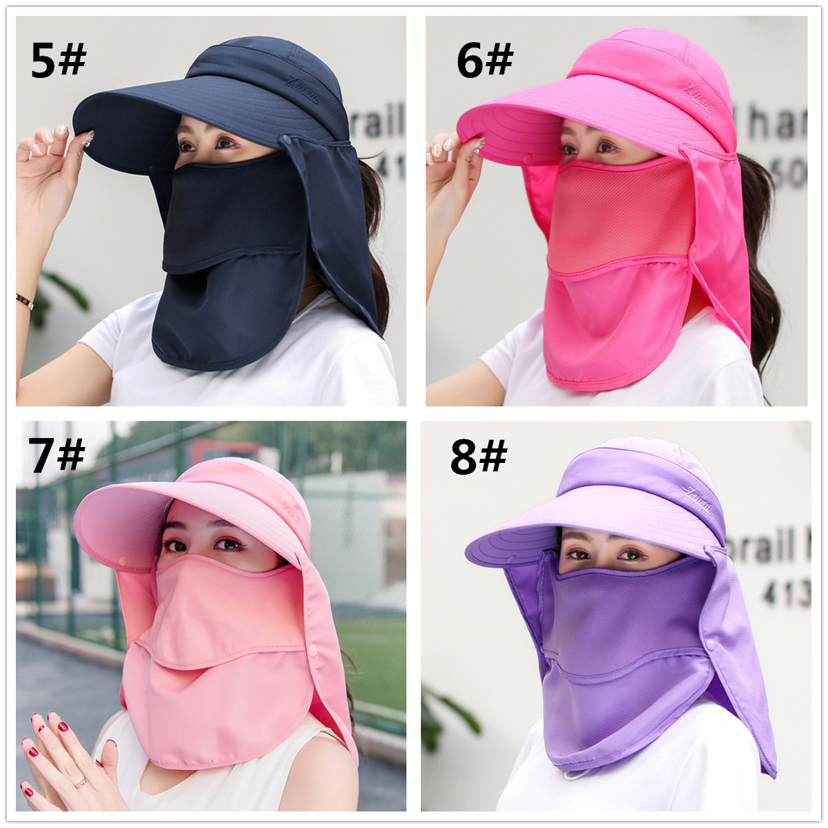 アウトドア　帽子 女性用多機能日除け帽子　紫外線対策　農作業にも