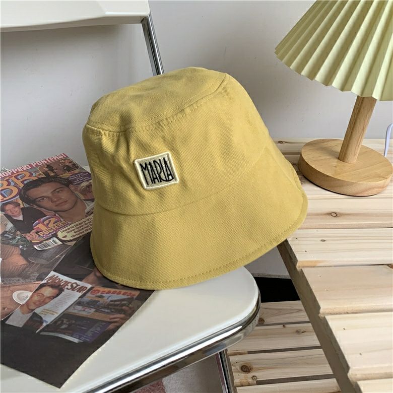 アウトドア　帽子 シンプル刺繍バケットハット