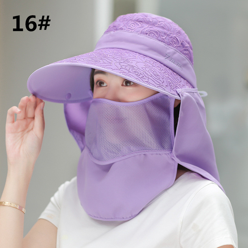 アウトドア　帽子 女性用多機能日除け帽子　紫外線対策　農作業にも