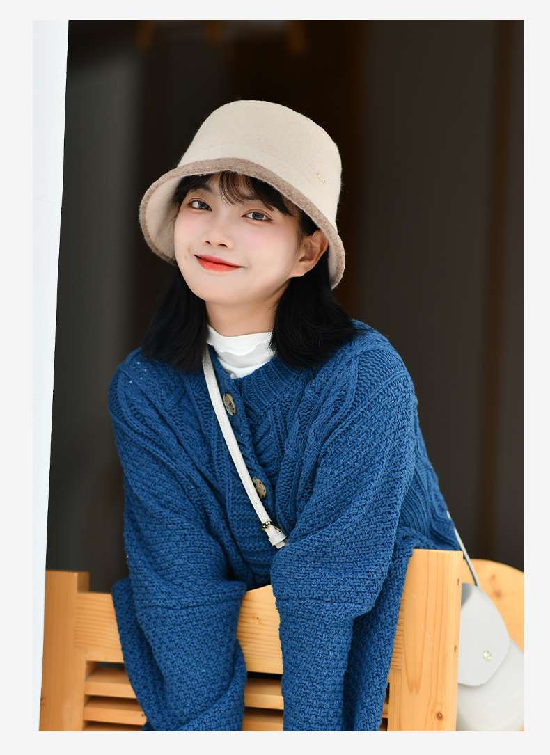 もこもこ優しい冬のバケットバケットハット
