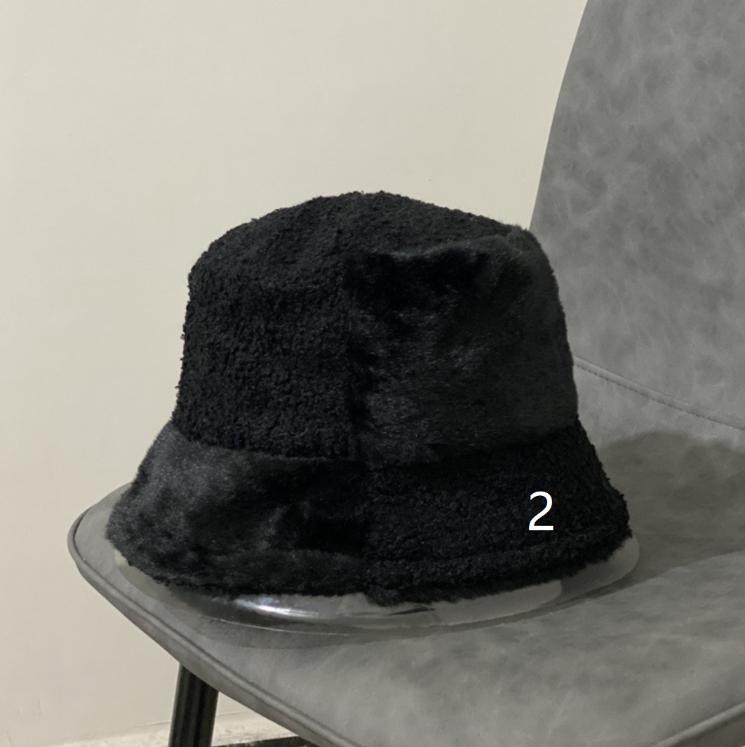 秋冬新作レディース ファー配色ハット 防寒保温 暖かい帽子