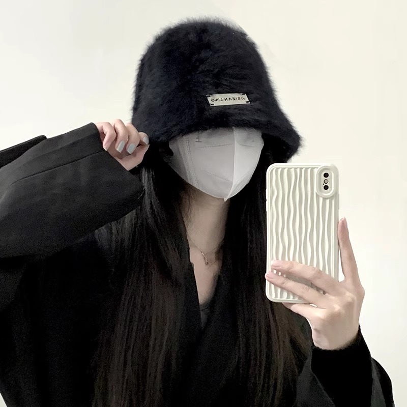 ハット もこもこ温もりバケットハット