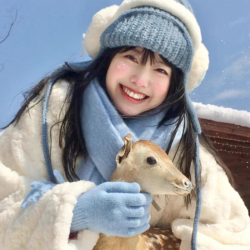 もこもこ耳あて付きフライトバケットハット