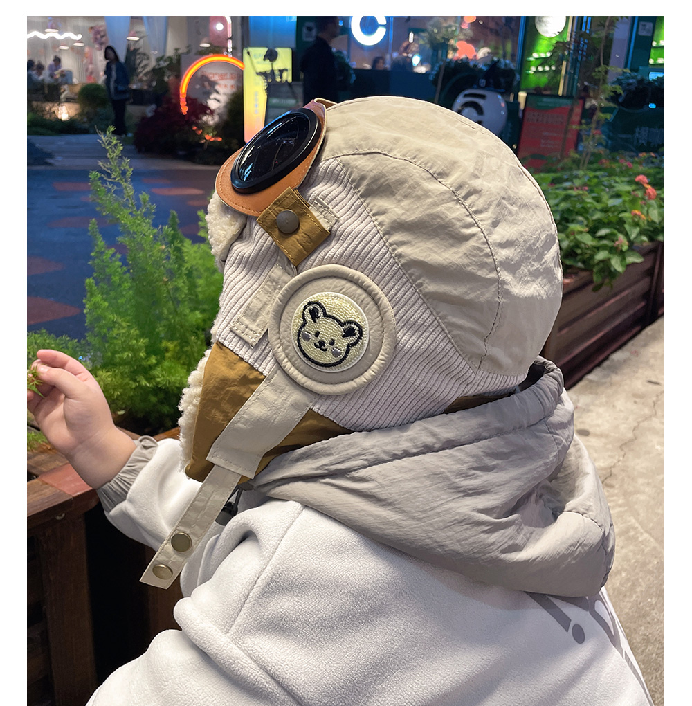 バケットハット もこもこパイロット帽子