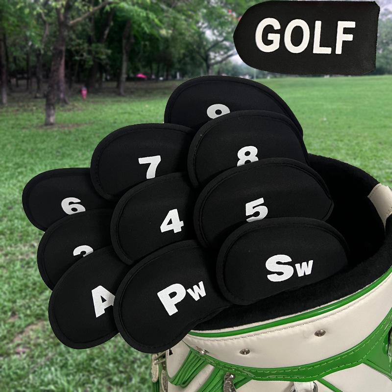 ヘッドカバー 番号刺繍入りアイアンカバー10個セット