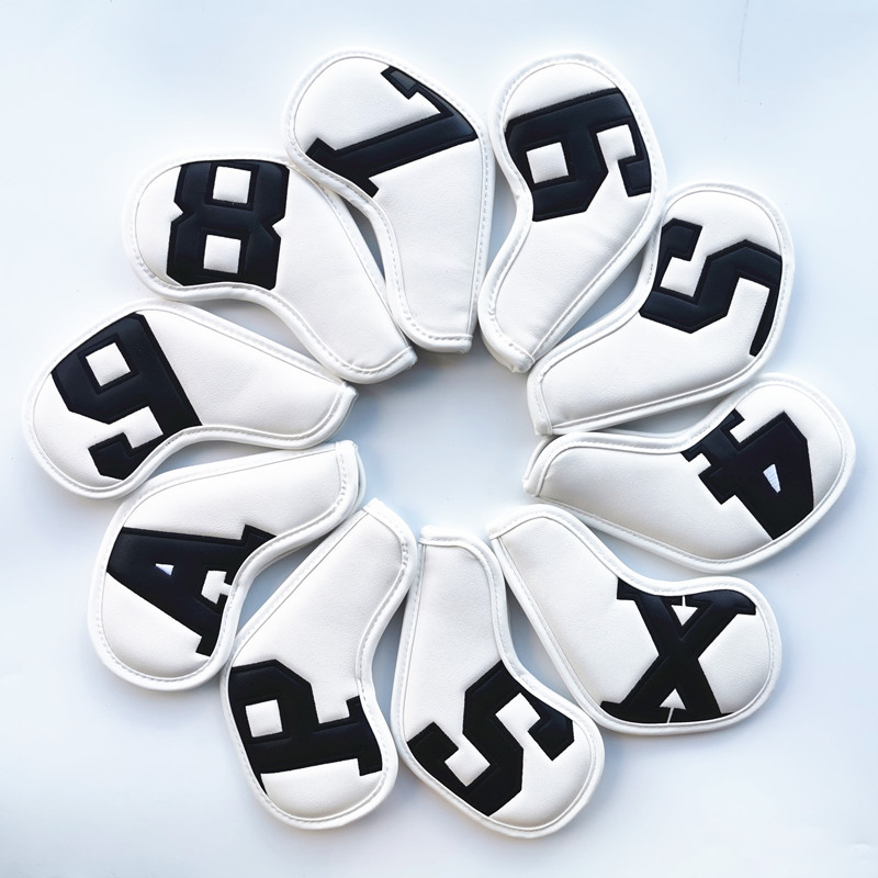 ヘッドカバー 立体数字刺繍入りアイアンカバー10個セット