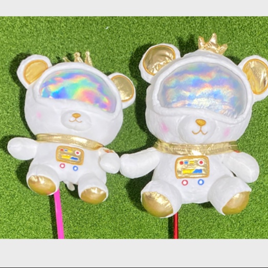 ヘッドカバー ウッドカバー 宇宙くまさん ゴルフヘッドカバー