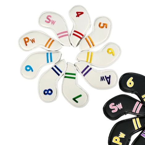 ヘッドカバー 数字刺繍入りゴルフクラブ保護カバー