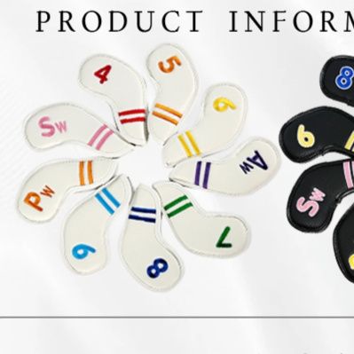 ヘッドカバー 数字刺繍入りゴルフクラブ保護カバー