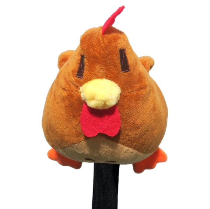 ヘッドカバー ふわふわニワトリ型ウッドカバー