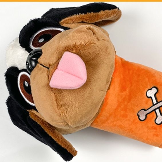 ヘッドカバー 愛嬌たっぷり子犬ウッドカバー