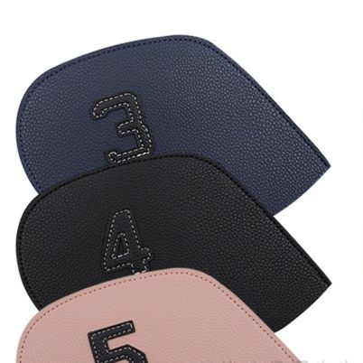 ヘッドカバー ドライバーカバー 番号刺繍入り合成皮革製ドライバーカバー