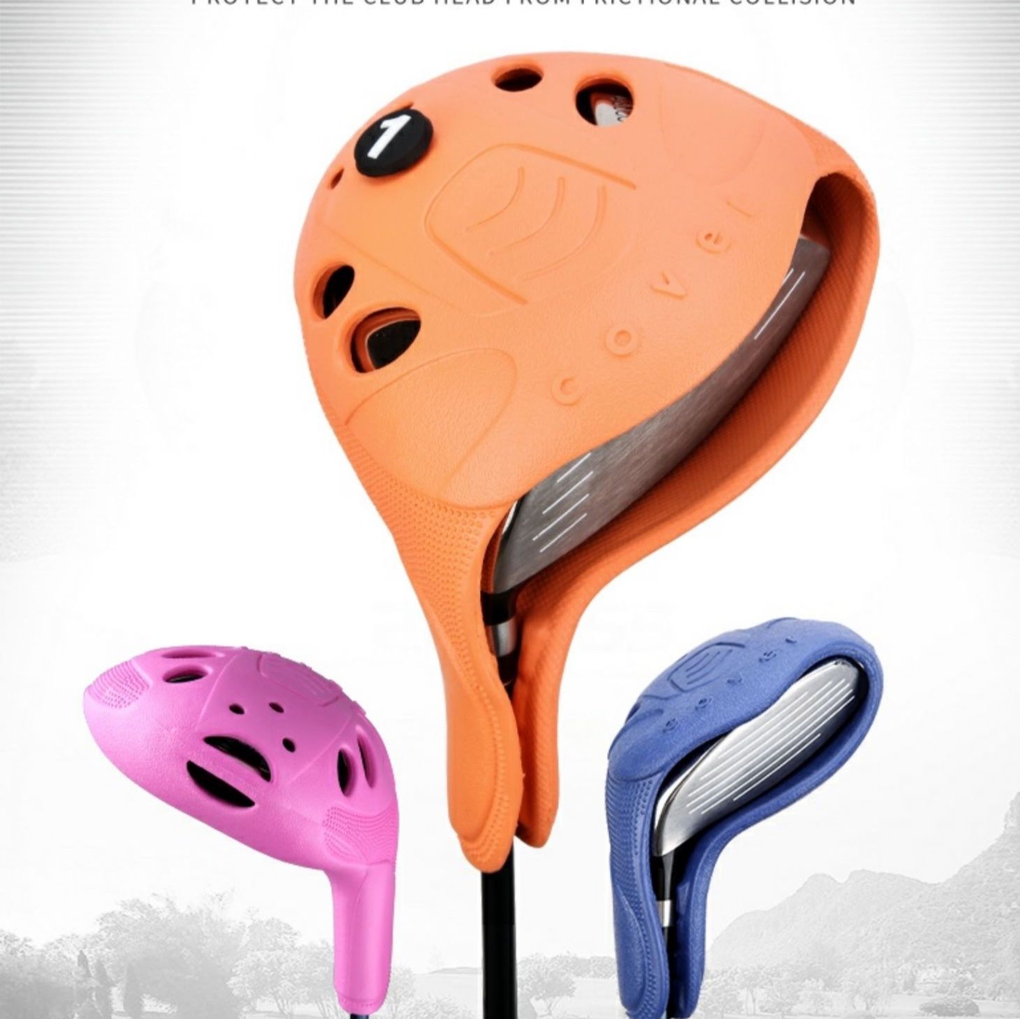 ヘッドカバー 高保護シリコン製ドライバーヘッドカバー