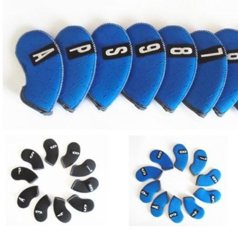 ヘッドカバー 番号入り潜水布製アイアンカバー十本組