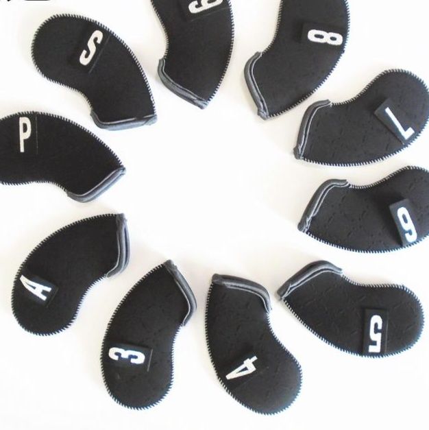 ヘッドカバー 番号入り潜水布製アイアンカバー十本組