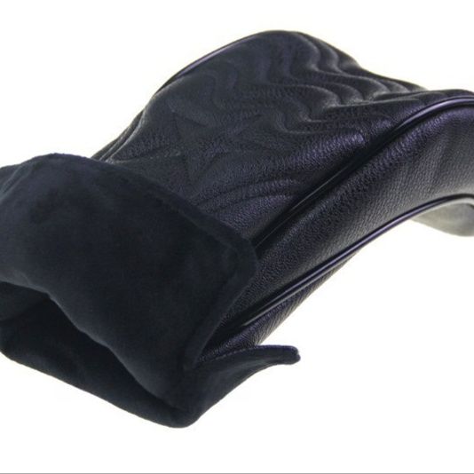 ヘッドカバー 星型エンボス加工厚手生地ウッドカバー